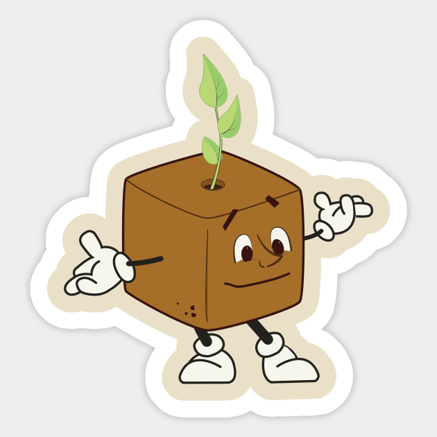 it's Mr. Soil Block! Sticker by Eugene and Jonnie Tee's